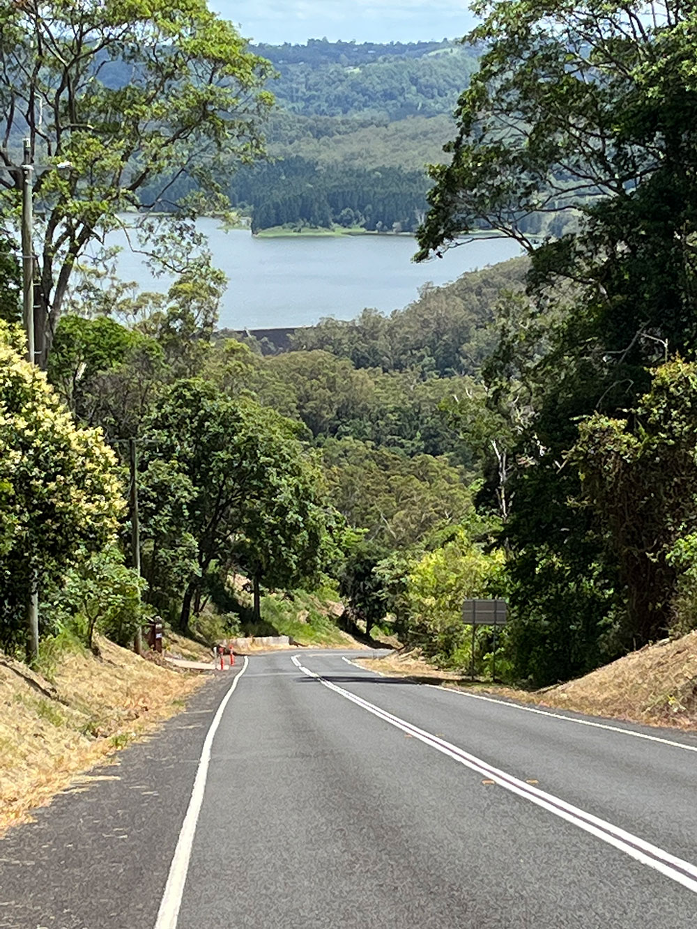 Narrows Rd decent to Lake Baroon